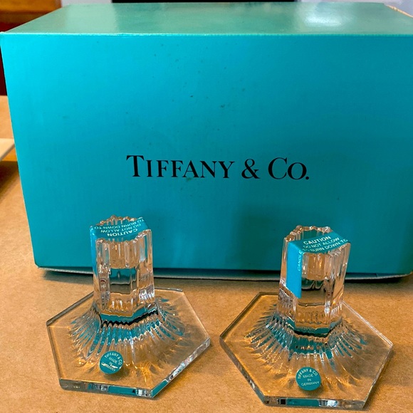 Tiffany & Co. Other - Tiffany & Co Louis Comfort Crystal Candlesticks